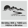 Wandaufkleber Wandtattoo Aufkleber Wand Tattoo Landschaft Berge Alpen Weg Kompass Hirsch Geweih Panorama Wandern Globus Biker