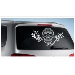 Heckscheibenaufkleber Aufkleber Auto Sugar Skull Totenkopf Mexican