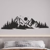 Wandaufkleber Wandtattoo Aufkleber Wand Tattoo Landschaft Berge Alpen Weg Kompass Hirsch Geweih Panorama Wandern Globus Biker