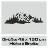 Wandaufkleber Wandtattoo Aufkleber Wand Tattoo Landschaft Berge Alpen Weg Kompass Hirsch Geweih Panorama Wandern Globus Biker