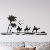 Wandaufkleber Wandtattoo Aufkleber Wand Tattoo Landschaft Berge Alpen Weg Kompass Hirsch Geweih Panorama Wandern Globus Biker