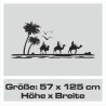 Wandaufkleber Wandtattoo Aufkleber Wand Tattoo Landschaft Berge Alpen Weg Kompass Hirsch Geweih Panorama Wandern Globus Biker