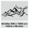 Wandaufkleber Wandtattoo Aufkleber Wand Tattoo Landschaft Berge Alpen Weg Kompass Hirsch Geweih Panorama Wandern Globus Biker