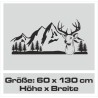 Wandaufkleber Wandtattoo Aufkleber Wand Tattoo Landschaft Berge Alpen Weg Kompass Hirsch Geweih Panorama Wandern Globus Biker