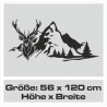 Wandaufkleber Wandtattoo Aufkleber Wand Tattoo Landschaft Berge Alpen Weg Kompass Hirsch Geweih Panorama Wandern Globus Biker