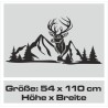 Wandaufkleber Wandtattoo Aufkleber Wand Tattoo Landschaft Berge Alpen Weg Kompass Hirsch Geweih Panorama Wandern Globus Biker