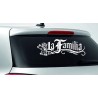 Aufkleber Auto Heckscheibe Car Tattoo Style La Familia Pferd Pferde Gecko Sprüche Power Blumen Ranke Fee Hexe Faultier Kolben