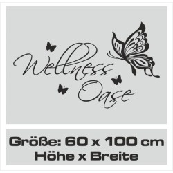 Wandaufkleber Wandtattoo Aufkleber Wand Tattoo Bad Wellness Oase Lounge Relax Spa Erholung Delphin Wasser Meer Blumen Ranke
