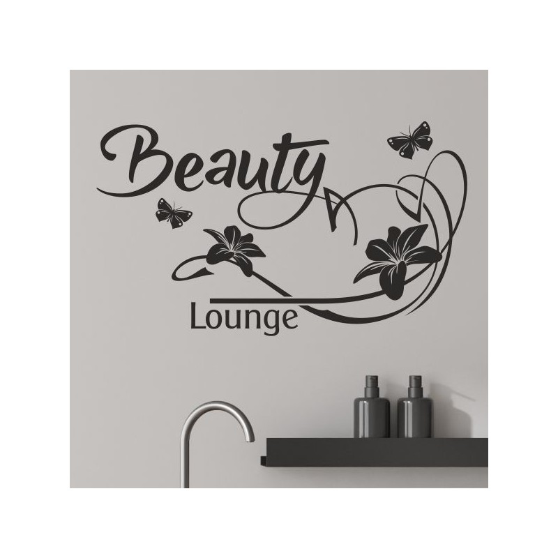 Wandaufkleber Wandtattoo Aufkleber Wand Tattoo Bad Wellness Oase Lounge Relax Spa Erholung Delphin Wasser Meer Blumen Ranke