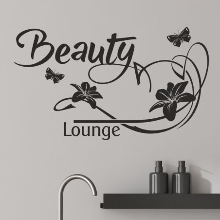 Wandaufkleber Wandtattoo Aufkleber Wand Tattoo Bad Wellness Oase Lounge Relax Spa Erholung Delphin Wasser Meer Blumen Ranke