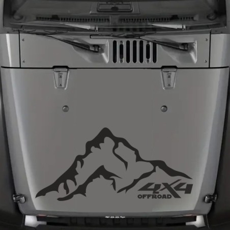 Aufkleber Auto Offroad 4x4 Safari Gelände Allrad Landschaft Hirsch Bär Off Road Safari Berge extreme Hirsch Jäger Angler