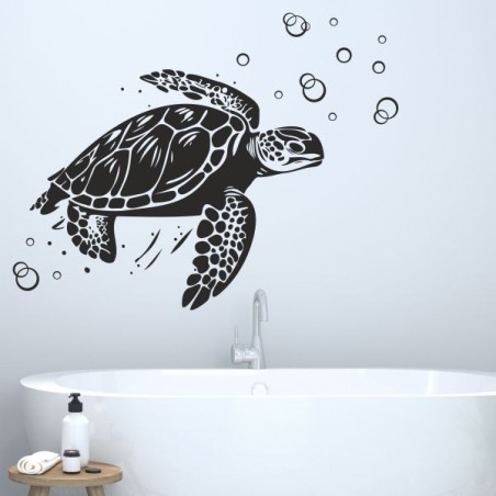 Wandaufkleber Wandtattoo Aufkleber Wand Tattoo Bad Wellness Oase Lounge Relax Spa Erholung Delphin Wasser Meer Blumen Ranke