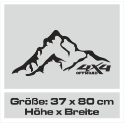 Aufkleber Auto Offroad 4x4 Safari Gelände Allrad Landschaft Hirsch Bär Off Road Safari Berge extreme Hirsch Jäger Angler