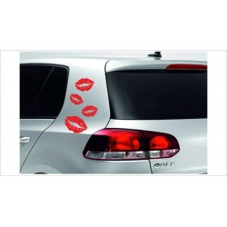 4x Kiss Kuss Mund Heckscheibenaufkleber Aufkleber SET Auto Autoaufkleber TATTOO