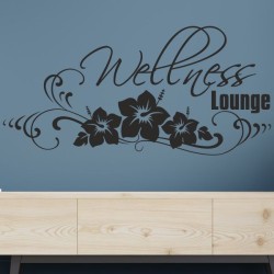 Wandaufkleber Wandtattoo Aufkleber Wand Tattoo Bad Wellness Oase Lounge Relax Spa Erholung Delphin Wasser Meer Blumen Ranke