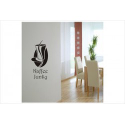 Kaffee Junky Wandaufkleber Wandtattoo Aufkleber Küche Essen Genießen Kochen