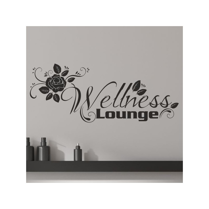 Wandaufkleber Wandtattoo Aufkleber Wand Tattoo Bad Wellness Oase Lounge Relax Spa Erholung Delphin Wasser Meer Blumen Ranke