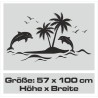 Wandaufkleber Wandtattoo Aufkleber Wand Tattoo Bad Wellness Oase Lounge Relax Spa Erholung Delphin Wasser Meer Blumen Ranke