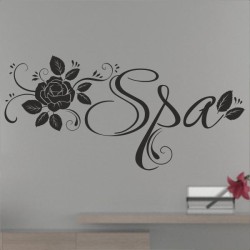 Wandaufkleber Wandtattoo Aufkleber Wand Tattoo Bad Wellness Oase Lounge Relax Spa Erholung Delphin Wasser Meer Blumen Ranke