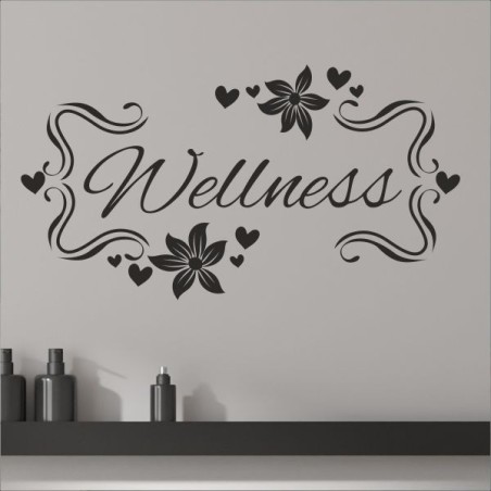Wandaufkleber Wandtattoo Aufkleber Wand Tattoo Bad Wellness Oase Lounge Relax Spa Erholung Delphin Wasser Meer Blumen Ranke