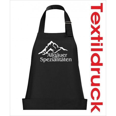 Schürzen KOCH & GRILL  Berge Allgäuer Spezialitäten Textildruck