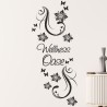 Wandaufkleber Wandtattoo Aufkleber Wand Tattoo Bad Wellness Oase Lounge Relax Spa Erholung Delphin Wasser Meer Blumen Ranke