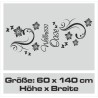 Wandaufkleber Wandtattoo Aufkleber Wand Tattoo Bad Wellness Oase Lounge Relax Spa Erholung Delphin Wasser Meer Blumen Ranke