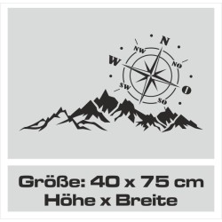 Aufkleber Auto Offroad 4x4 Safari Gelände Allrad Landschaft Hirsch Bär Off Road Safari Berge extreme Hirsch Jäger Angler