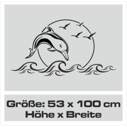 Wandaufkleber Wandtattoo Aufkleber Wand Tattoo Bad Wellness Oase Lounge Relax Spa Erholung Delphin Wasser Meer Blumen Ranke
