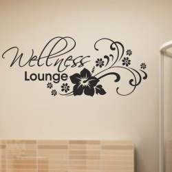 Wandaufkleber Wandtattoo Aufkleber Wand Tattoo Bad Wellness Oase Lounge Relax Spa Erholung Delphin Wasser Meer Blumen Ranke