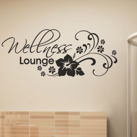 Wandaufkleber Wandtattoo Aufkleber Wand Tattoo Bad Wellness Oase Lounge Relax Spa Erholung Delphin Wasser Meer Blumen Ranke