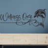 Wandaufkleber Wandtattoo Aufkleber Wand Tattoo Bad Wellness Oase Lounge Relax Spa Erholung Delphin Wasser Meer Blumen Ranke