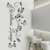 Wandaufkleber Wandtattoo Aufkleber Wand Tattoo Bad Wellness Oase Lounge Relax Spa Erholung Delphin Wasser Meer Blumen Ranke