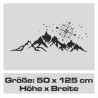 Wandaufkleber Wandtattoo Aufkleber Wand Tattoo Landschaft Berge Alpen Weg Kompass Hirsch Geweih Panorama Wandern Globus Biker