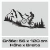 Wandaufkleber Wandtattoo Aufkleber Wand Tattoo Landschaft Berge Alpen Weg Kompass Hirsch Geweih Panorama Wandern Globus Biker