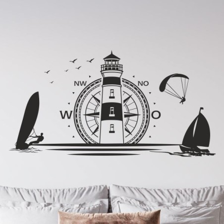 Wandaufkleber Wandtattoo Aufkleber Wand Tattoo Landschaft Berge Alpen Weg Kompass Hirsch Geweih Panorama Wandern Globus Biker