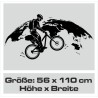 Wandaufkleber Wandtattoo Aufkleber Wand Tattoo Landschaft Berge Alpen Weg Kompass Hirsch Geweih Panorama Wandern Globus Biker