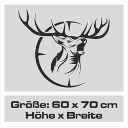 Aufkleber Auto Offroad 4x4 Safari Gelände Allrad Landschaft Hirsch Bär Off Road Safari Berge extreme Hirsch Jäger Angler
