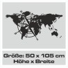Wandaufkleber Wandtattoo Aufkleber Wand Tattoo Landschaft Berge Alpen Weg Kompass Hirsch Geweih Panorama Wandern Globus Biker