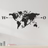 Wandaufkleber Wandtattoo Aufkleber Wand Tattoo Landschaft Berge Alpen Weg Kompass Hirsch Geweih Panorama Wandern Globus Biker