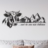 Wandaufkleber Wandtattoo Aufkleber Wand Tattoo Landschaft Berge Alpen Weg Kompass Hirsch Geweih Panorama Wandern Globus Biker