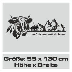 Wandaufkleber Wandtattoo Aufkleber Wand Tattoo Landschaft Berge Alpen Weg Kompass Hirsch Geweih Panorama Wandern Globus Biker
