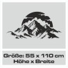 Wandaufkleber Wandtattoo Aufkleber Wand Tattoo Landschaft Berge Alpen Weg Kompass Hirsch Geweih Panorama Wandern Globus Biker