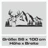 Wandaufkleber Wandtattoo Aufkleber Wand Tattoo Landschaft Berge Alpen Weg Kompass Hirsch Geweih Panorama Wandern Globus Biker
