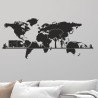 Wandaufkleber Wandtattoo Aufkleber Wand Tattoo Landschaft Berge Alpen Weg Kompass Hirsch Geweih Panorama Wandern Globus Biker