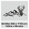 Wandaufkleber Wandtattoo Aufkleber Wand Tattoo Landschaft Berge Alpen Weg Kompass Hirsch Geweih Panorama Wandern Globus Biker