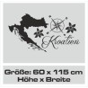 Wandaufkleber Wandtattoo Aufkleber Wand Tattoo Landschaft Berge Alpen Weg Kompass Hirsch Geweih Panorama Wandern Globus Biker