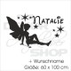 Kinder Wandaufkleber  Wandtattoo Aufkleber + Name Blumen Fee Elfe Mädchen Girl  Wandtattoo