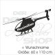 Kinder Wandaufkleber  Wandtattoo Aufkleber Hubschrauber Helikopter + Wunschname Name