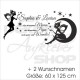 Kinder Wandaufkleber  Wandtattoo Aufkleber +2 Namen Elfe Fee Mond Sterne  Wandtattoo